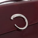 Cartier PANTHERE Shoulder Bag Patent leather Bordeaux Silver Auth 208286-16