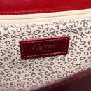 Cartier PANTHERE Shoulder Bag Patent leather Bordeaux Silver Auth 208286-20