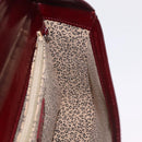 Cartier PANTHERE Shoulder Bag Patent leather Bordeaux Silver Auth 208286-22