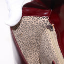 Cartier PANTHERE Shoulder Bag Patent leather Bordeaux Silver Auth 208286-23
