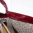Cartier PANTHERE Shoulder Bag Patent leather Bordeaux Silver Auth 208286-27