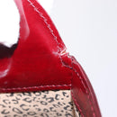 Cartier PANTHERE Shoulder Bag Patent leather Bordeaux Silver Auth 208286-28
