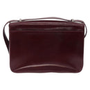 Cartier PANTHERE Shoulder Bag Patent leather Bordeaux Silver Auth 208286-3
