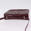 Cartier PANTHERE Shoulder Bag Patent leather Bordeaux Silver Auth 208286-6