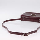 Cartier PANTHERE Shoulder Bag Patent leather Bordeaux Silver Auth 208286-7