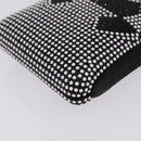 CHANEL Shoulder Bag Rhinestone Black Silver CC Auth 208291SM-11