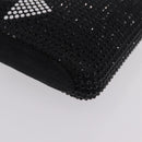 CHANEL Shoulder Bag Rhinestone Black Silver CC Auth 208291SM-12