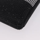 CHANEL Shoulder Bag Rhinestone Black Silver CC Auth 208291SM-13
