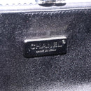 CHANEL Shoulder Bag Rhinestone Black Silver CC Auth 208291SM-16