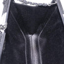 CHANEL Shoulder Bag Rhinestone Black Silver CC Auth 208291SM-18