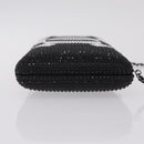 CHANEL Shoulder Bag Rhinestone Black Silver CC Auth 208291SM-4