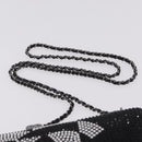 CHANEL Shoulder Bag Rhinestone Black Silver CC Auth 208291SM-8
