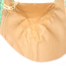 Salvatore Ferragamo Chain Shoulder Bag Raffia Green Gold Auth 208292A-18