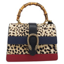 GUCCI Dionysos Bamboo Web Sherry Line Bag Harako leather 448075 Auth 208293M-2