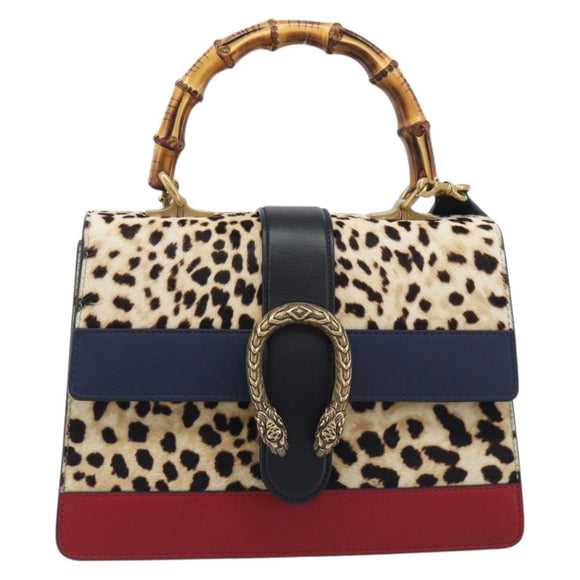 GUCCI Dionysos Bamboo Web Sherry Line Bag Harako leather 448075 Auth 208293M