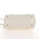 Miu Miu Hand Bag Leather 2way White Silver Auth 208294SAM-5