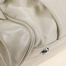 Miu Miu Hand Bag Leather 2way White Silver Auth 208294SAM-9