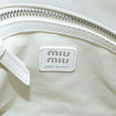 Miu Miu Hand Bag Leather 2way White Silver Auth 208294SAM-23