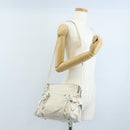 Miu Miu Hand Bag Leather 2way White Silver Auth 208294SAM-28