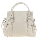 Miu Miu Hand Bag Leather 2way White Silver Auth 208294SAM-2