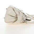 Miu Miu Hand Bag Leather 2way White Silver Auth 208294SAM-4