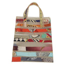 HERMES Hand Bag Vinyl Louvre Museum Limited Multicolor Auth 208295A-3