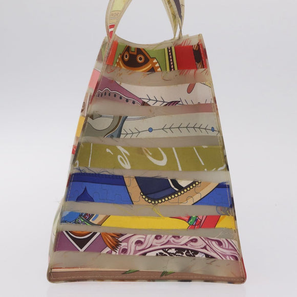 HERMES Hand Bag Vinyl Louvre Museum Limited Multicolor Auth 208295A