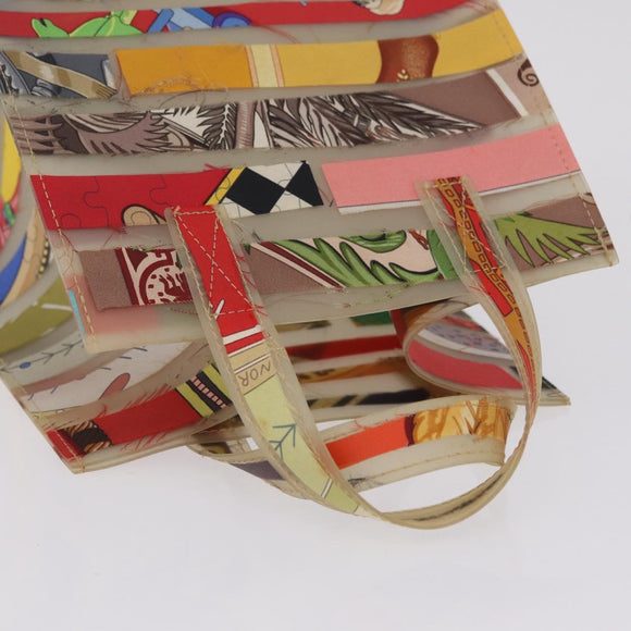 HERMES Hand Bag Vinyl Louvre Museum Limited Multicolor Auth 208295A