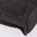 HERMES Her Line PM Hand Bag Canvas Gray Silver Auth 208296-10