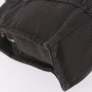 HERMES Her Line PM Hand Bag Canvas Gray Silver Auth 208296-12