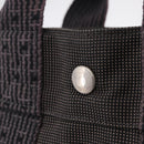 HERMES Her Line PM Hand Bag Canvas Gray Silver Auth 208296-14