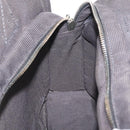 HERMES Her Line PM Hand Bag Canvas Gray Silver Auth 208296-18