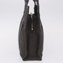 HERMES Her Line PM Hand Bag Canvas Gray Silver Auth 208296-4
