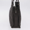 HERMES Her Line PM Hand Bag Canvas Gray Silver Auth 208296-5