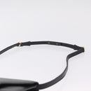 GUCCI Web Sherry Line Shoulder Bag Leather Gold Black Auth 208297-10