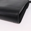 GUCCI Web Sherry Line Shoulder Bag Leather Gold Black Auth 208297-16