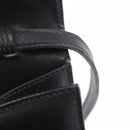 GUCCI Web Sherry Line Shoulder Bag Leather Gold Black Auth 208297-21