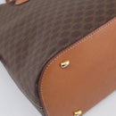 CELINE Macadam Canvas Hand Bag PVC Leather 2way Brown Gold Auth 208298-14