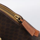 CELINE Macadam Canvas Hand Bag PVC Leather 2way Brown Gold Auth 208298-17