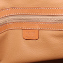 CELINE Macadam Canvas Hand Bag PVC Leather 2way Brown Gold Auth 208298-18