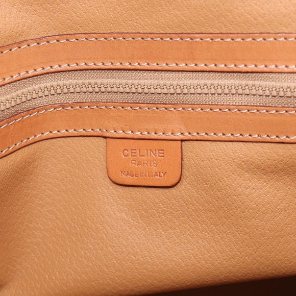 CELINE Macadam Canvas Hand Bag PVC Leather 2way Brown Gold Auth 208298