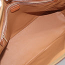 CELINE Macadam Canvas Hand Bag PVC Leather 2way Brown Gold Auth 208298-19