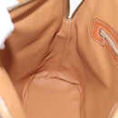 CELINE Macadam Canvas Hand Bag PVC Leather 2way Brown Gold Auth 208298-21