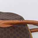 CELINE Macadam Canvas Hand Bag PVC Leather 2way Brown Gold Auth 208298-8