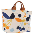 Miu Miu Hand Bag Canvas Ivory Gold Auth 208299-1