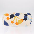 Miu Miu Hand Bag Canvas Ivory Gold Auth 208299-11
