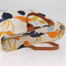 Miu Miu Hand Bag Canvas Ivory Gold Auth 208299-7