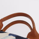 Miu Miu Hand Bag Canvas Ivory Gold Auth 208299-14