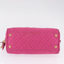 PRADA Chain Shoulder Bag Nylon Pink Gold Auth 208300A-10