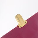PRADA Chain Shoulder Bag Nylon Pink Gold Auth 208300A-21